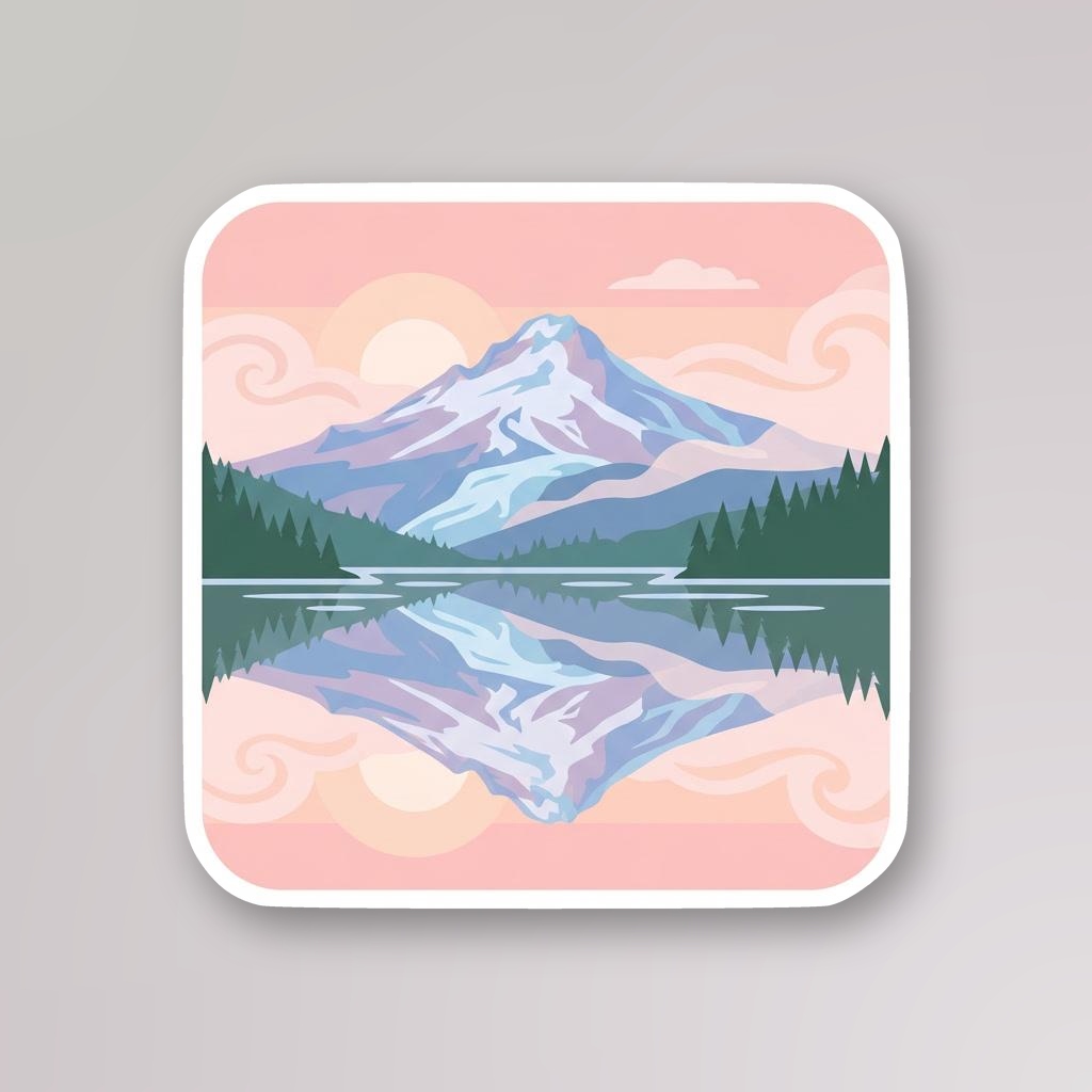 Misty Mt Hood Reflection