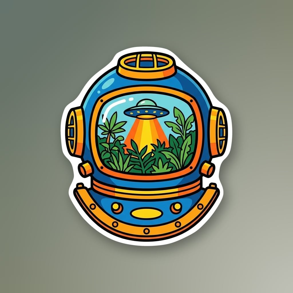 Vintage Diver Helmet Terrarium