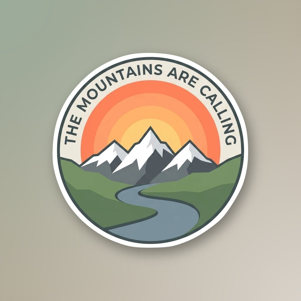 Mountains Are Calling Badge