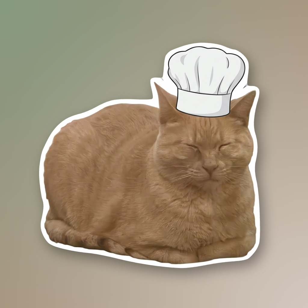 Sticker art generated from a pet photo on Stickery.ai
