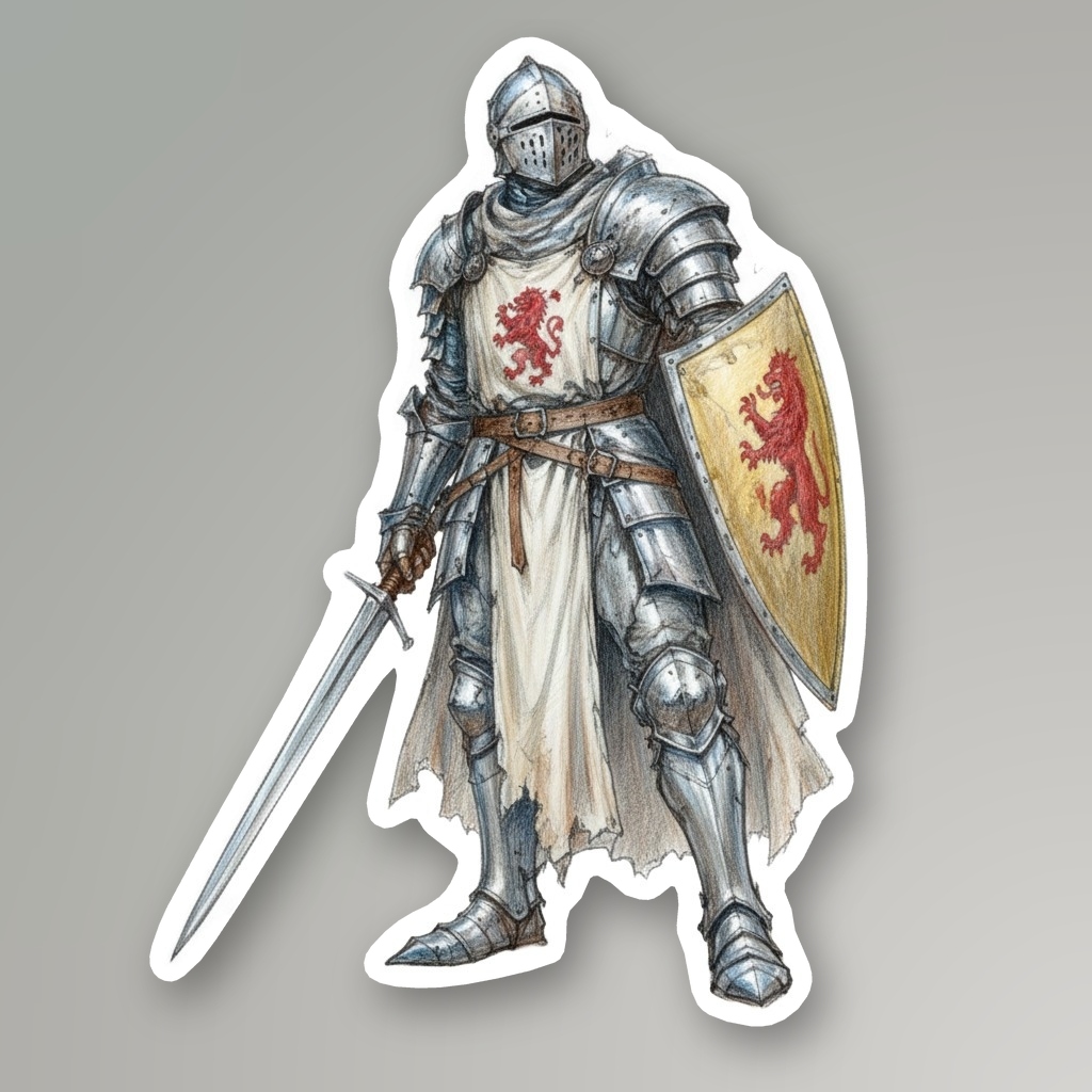 Artwork enhanced into sticker art on Stickery.ai